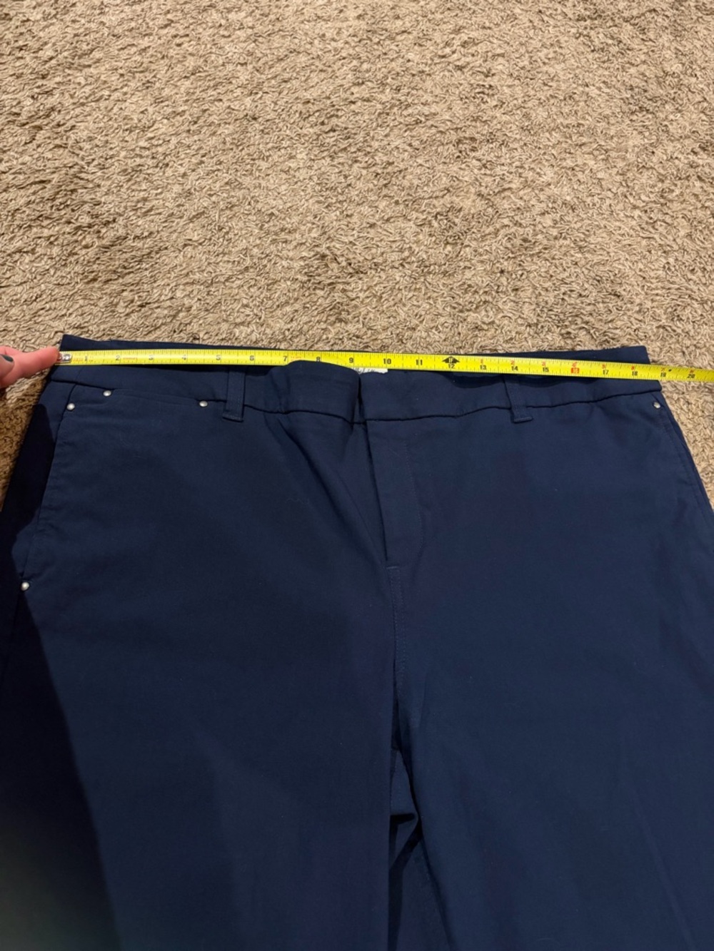 Style & Co Woman’s Size 18 Navy Blue Bermuda Shorts Casual Preppy Summer Golf - Picture 4 of 8